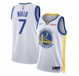 Men's Golden State Warriors #7 Buddy Hield White Association Edition Swingman Stitched Basketball Jersey