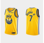 Men's Golden State Warriors #7 Patrick Baldwin Jr. 2022 Yellow Stitched Basketball Jersey