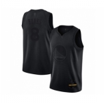 Men's Golden State Warriors #8 Alec Burks Swingman Black MVP Basketball Jersey