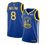 Men's Golden State Warriors #8 De’Anthony Melton Blue Icon Edition Stitched Basketball Jersey