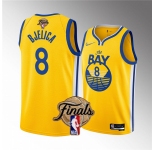 Men's Golden State Warriors #8 Nemanja Bjelica Yellow 2022 Finals Stitched Jersey
