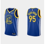Mens Golden State Warriors #95 Juan Toscano-Anderson 2022 Royal Stitched Basketball Jersey