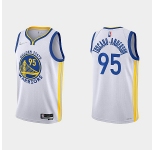 Mens Golden State Warriors #95 Juan Toscano-Anderson 2022 white Stitched Basketball Jersey