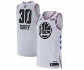 Men's Jordan Golden State Warriors #30 Stephen Curry Authentic White 2019 All-Star Game Basketball Jersey