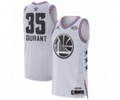 Men's Jordan Golden State Warriors #35 Kevin Durant Authentic White 2019 All-Star Game Basketball Jersey