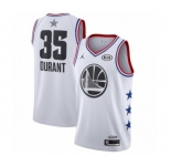 Men's Jordan Golden State Warriors #35 Kevin Durant Swingman White 2019 All-Star Game Basketball Jersey