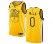 Men's Nike Golden State Warriors #0 Patrick McCaw Yellow Swingman Jersey - Earned Edition