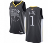 Men's Nike Golden State Warriors #1 JaVale McGee Swingman Black Alternate 2018 NBA Finals Bound NBA Jersey - Statement Edition