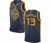 Men's Nike Golden State Warriors #13 Wilt Chamberlain Authentic Navy Blue NBA Jersey - City Edition