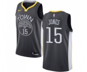 Men's Nike Golden State Warriors #15 Damian Jones Swingman Black Alternate NBA Jersey - Statement Edition