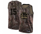 Men's Nike Golden State Warriors #15 Latrell Sprewell Swingman Camo Realtree Collection NBA Jersey