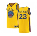 Men's Nike Golden State Warriors #23 Mitch Richmond Swingman Gold NBA Jersey - City Edition