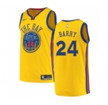 Men's Nike Golden State Warriors #24 Rick Barry Swingman Gold NBA Jersey - City Edition