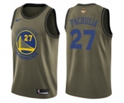 Men's Nike Golden State Warriors #27 Zaza Pachulia Swingman Green Salute to Service 2018 NBA Finals Bound NBA Jersey