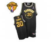 Men's Nike Golden State Warriors #30 Stephen Curry Swingman Black Throwback 2017 The Finals Patch NBA Jersey
