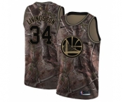 Men's Nike Golden State Warriors #34 Shaun Livingston Swingman Camo Realtree Collection NBA Jersey