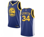 Men's Nike Golden State Warriors #34 Shaun Livingston Swingman Royal Blue Road NBA Jersey - Icon Edition
