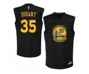 Men's Nike Golden State Warriors #35 Kevin Durant Authentic Black Fashion NBA Jersey