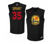 Men's Nike Golden State Warriors #35 Kevin Durant Authentic Black New Fashion NBA Jersey