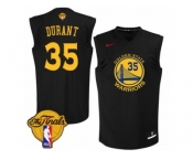 Men's Nike Golden State Warriors #35 Kevin Durant Swingman Black Fashion 2017 The Finals Patch NBA Jersey