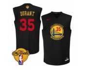 Men's Nike Golden State Warriors #35 Kevin Durant Swingman Black New Fashion 2017 The Finals Patch NBA Jersey