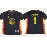 NBA Golden State Warrlors #1 Ognjen Kuzmic Black Slate Chinese New Year Stitched Jerseys