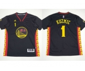 NBA Golden State Warrlors #1 Ognjen Kuzmic Black Slate Chinese New Year Stitched Jerseys