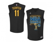NBA Golden State Warrlors #11 Klay Thompson Black 2015 NBA Finals Champions Stitched jerseys