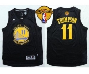 NBA Golden State Warrlors #11 Klay Thompson Black Fashion The Finals Patch Stitched jerseys