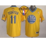 NBA Golden State Warrlors #11 Klay Thompson Gold 2013 Christmas Day Swingman The Finals Patch Stitched Jerseys