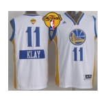 NBA Golden State Warrlors #11 Klay Thompson White 2014-15 Christmas Day The Finals Patch Stitched Jerseys