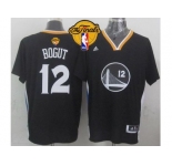 NBA Golden State Warrlors #12 Andrew Bogut Black New Alternate The Finals Patch Stitched Jerseys