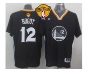 NBA Golden State Warrlors #12 Andrew Bogut Black New Alternate The Finals Patch Stitched Jerseys