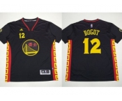 NBA Golden State Warrlors #12 Andrew Bogut Black Slate Chinese New Year Stitched Jerseys