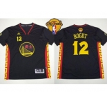 NBA Golden State Warrlors #12 Andrew Bogut Black Slate Chinese New Year The Finals Patch Stitched Jerseys