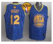 NBA Golden State Warrlors #12 Andrew Bogut Blue Crazy Light The Finals Patch Stitched Jerseys
