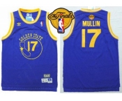 NBA Golden State Warrlors #17 Chris Mullin Blue New Throwback The Finals Patch Stitched Jerseys