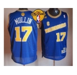 NBA Golden State Warrlors #17 Chris Mullin Blue Throwback The Finals Patch Stitched Jerseys