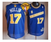 NBA Golden State Warrlors #17 Chris Mullin Blue Throwback The Finals Patch Stitched Jerseys