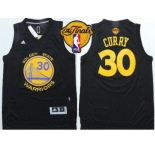 NBA Golden State Warrlors #30 Stephen Curry Black Fashion The Finals Patch Stitched Jerseys
