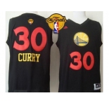 NBA Golden State Warrlors #30 Stephen Curry Black New Fashion The Finals Patch Stitched Jerseys