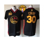 NBA Golden State Warrlors #30 Stephen Curry Black Slate Chinese New Year The Finals Patch Stitched Jerseys