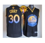 NBA Golden State Warrlors #30 Stephen Curry Black Vibe The Finals Patch Stitched Jerseys