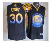 NBA Golden State Warrlors #30 Stephen Curry Black Vibe The Finals Patch Stitched Jerseys