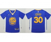 NBA Golden State Warrlors #30 Stephen Curry Blue Short Sleeve Stitched Jerseys