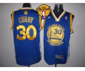NBA Golden State Warrlors #30 Stephen Curry Blue Swingman The Finals Patch Stitched Jerseys