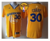 NBA Golden State Warrlors #30 Stephen Curry Gold Alternate The Finals Patch Stitched Jerseys