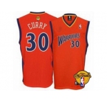 NBA Golden State Warrlors #30 Stephen Curry Orange The Finals Patch Stitched Jerseys
