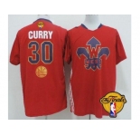 NBA Golden State Warrlors #30 Stephen Curry Red 2014 All Star The Finals Patch Stitched Jerseys