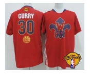 NBA Golden State Warrlors #30 Stephen Curry Red 2014 All Star The Finals Patch Stitched Jerseys
